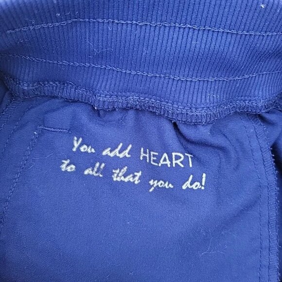 Purple Label Yoga by Healing Hands Navy Blue Women’s Scrub Jogger Pants Sz XS - Picture 4 of 8